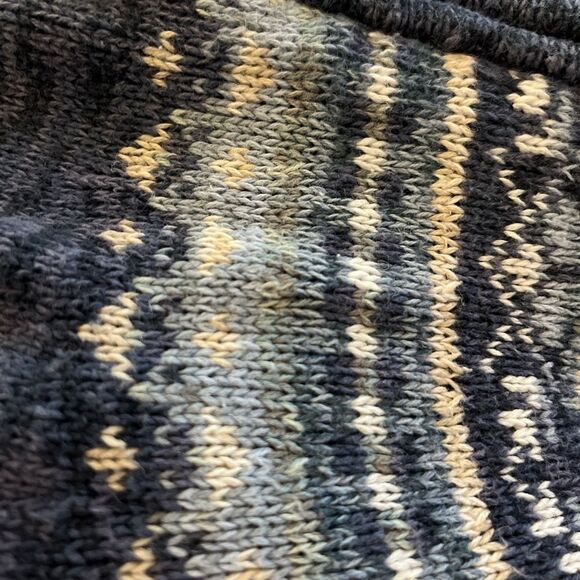 Vintage Y2K Heirloom Collectibles Fair Isle Zip-Up Sweater Nordic Knit Blue M - Picture 3 of 5